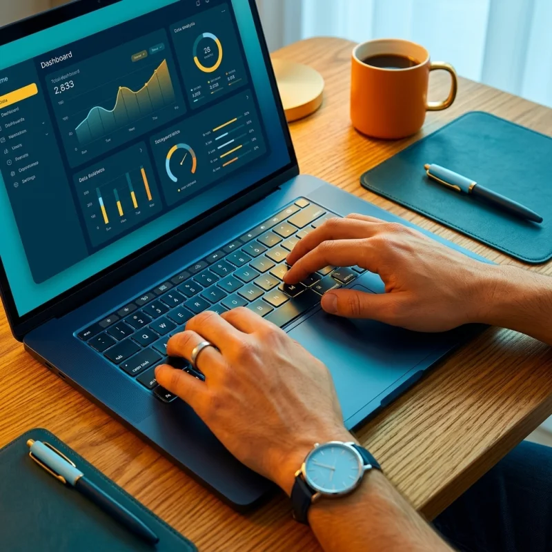 Laptop icon illustration representing website development