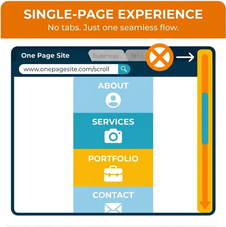 single page website layout
