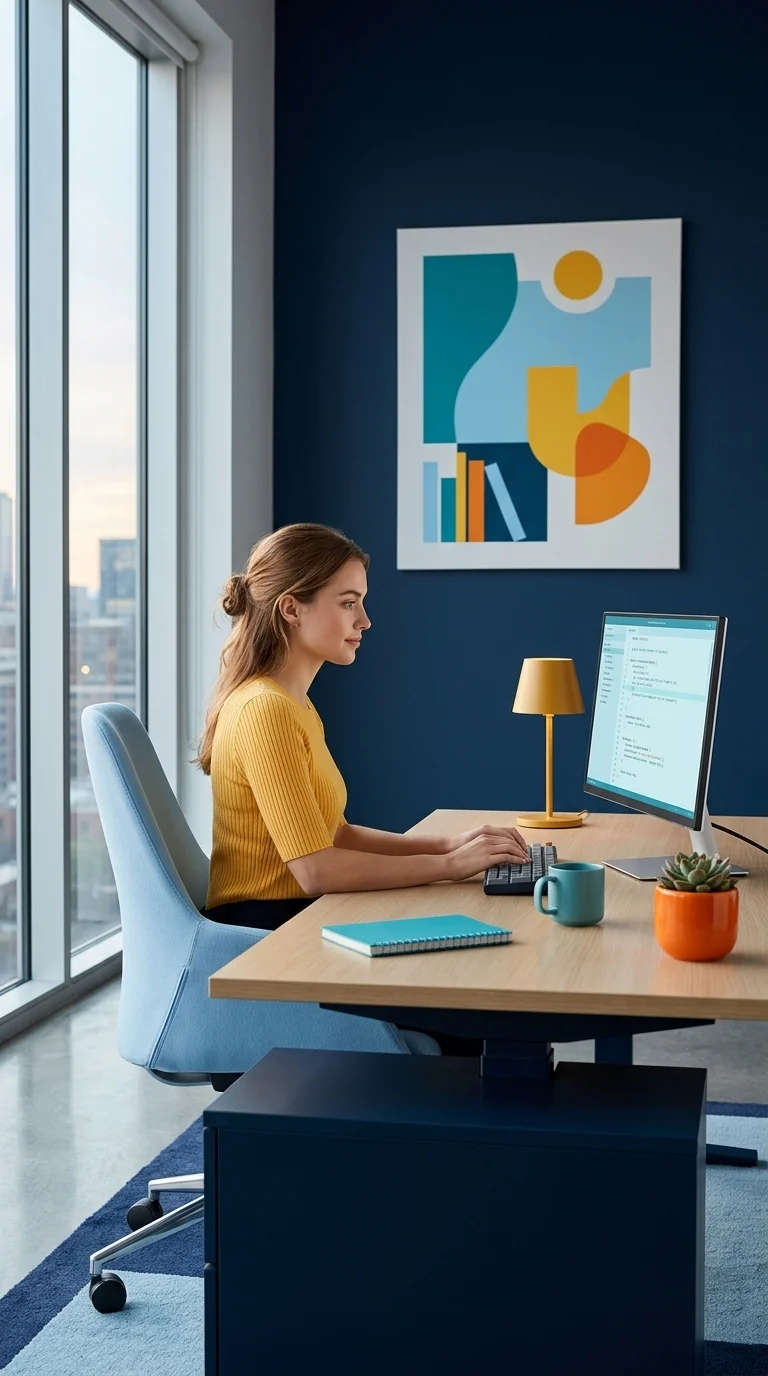 woman at computer